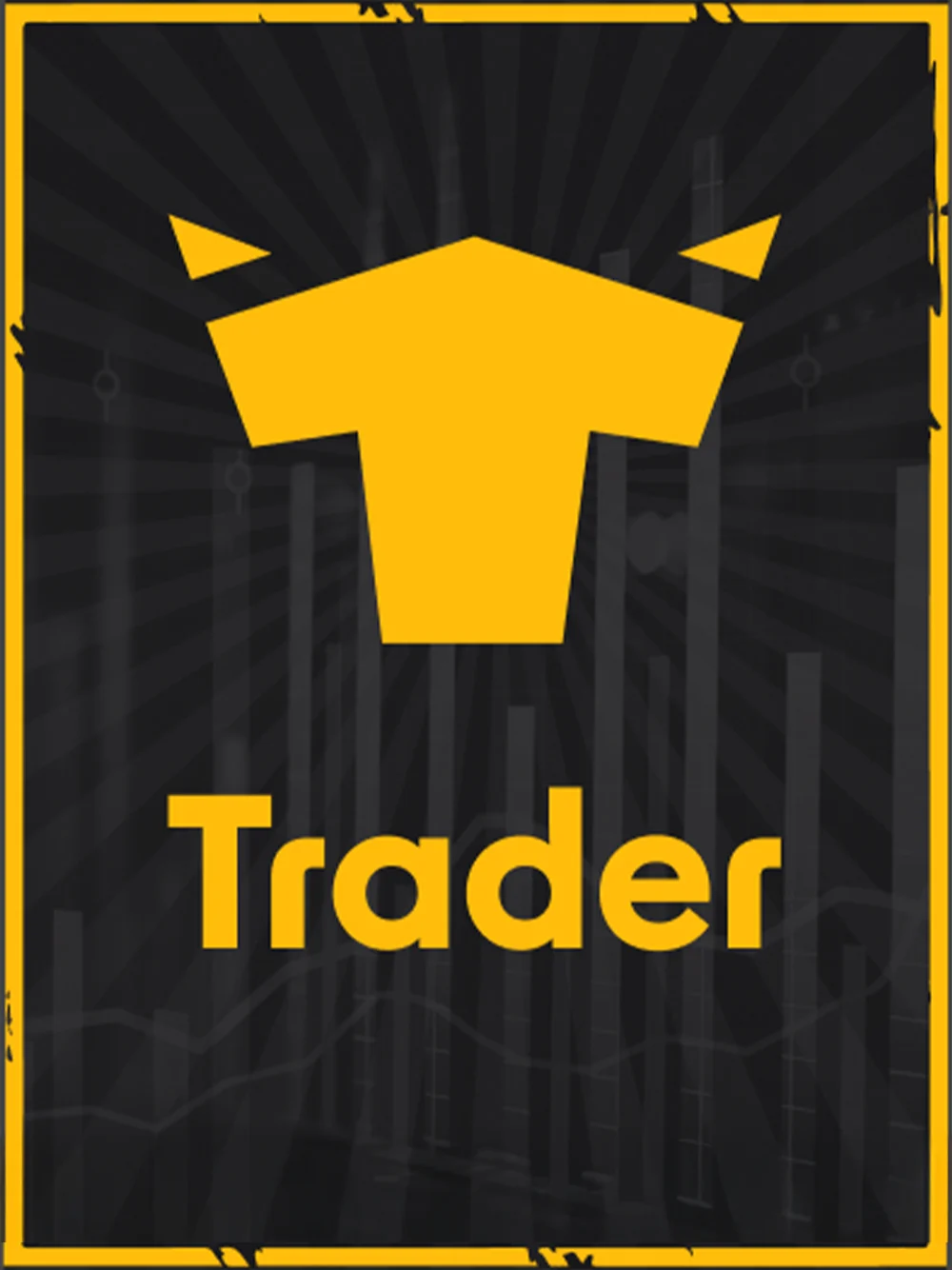 Juego de trading visual con interfaz inspirada en análisis y riesgo.